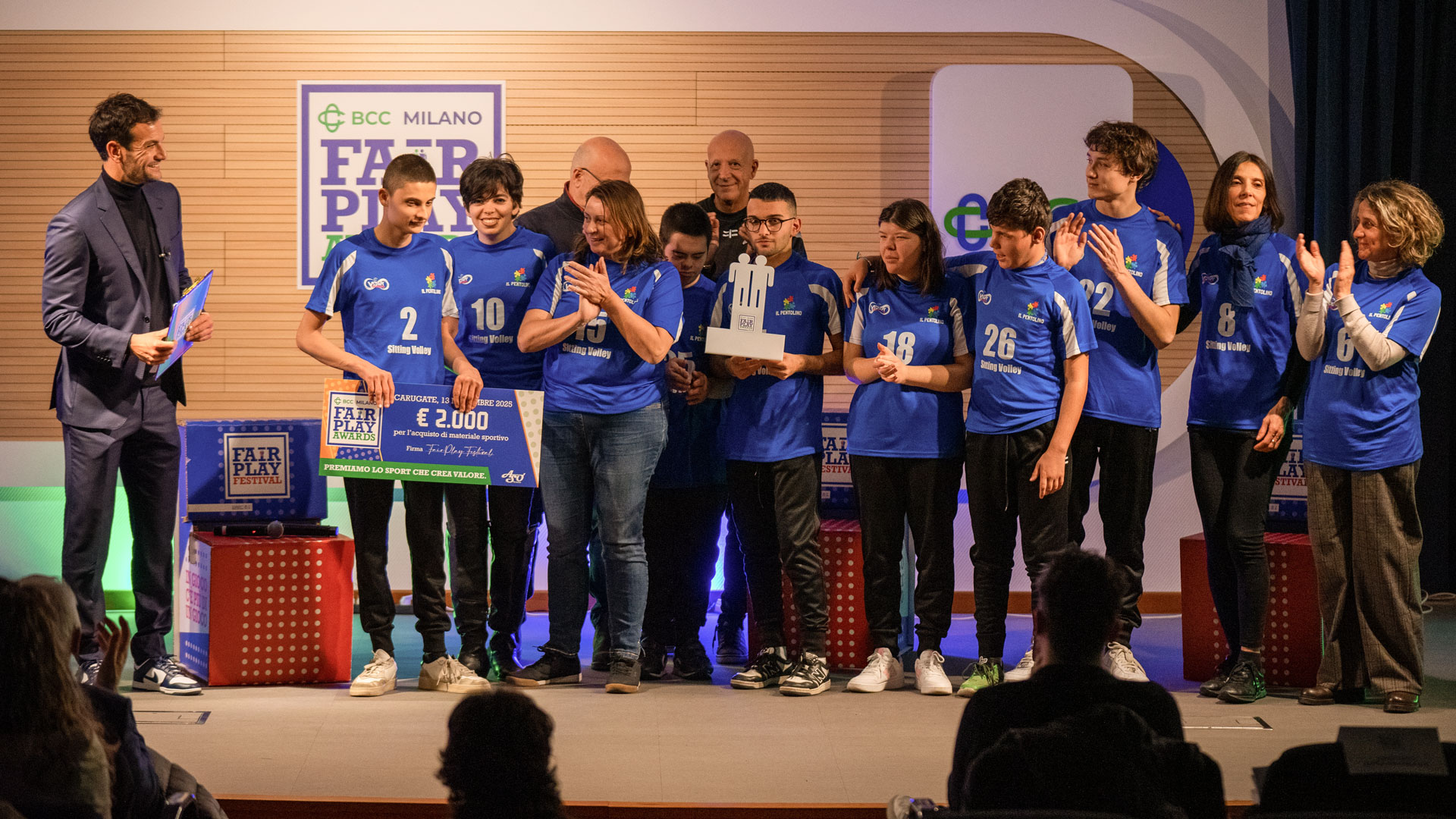 Il team del progetto "Sitting Volley"