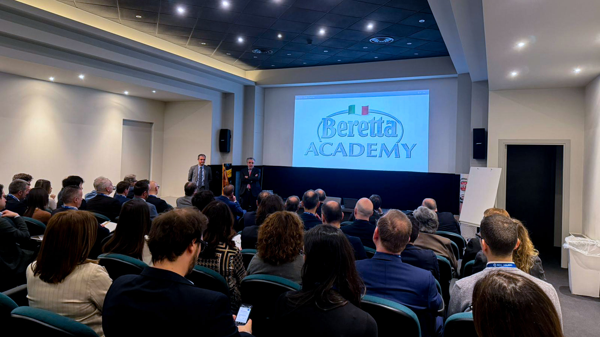 Il momento dell'accoglienza presso la Beretta Academy