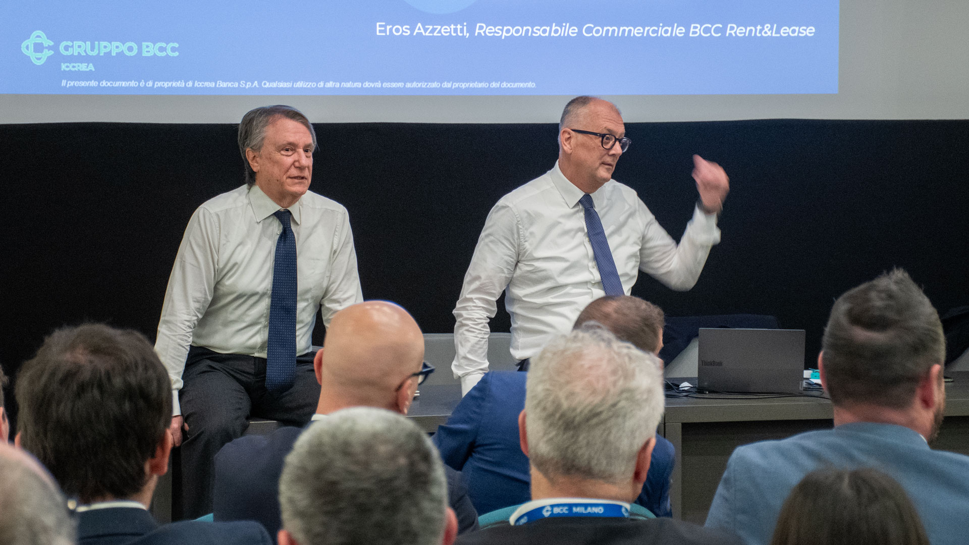 Luca Bonomi, Direttore Commerciale BCC Milano ed Enrico Giancoli, Direttore Generale BCC Lease