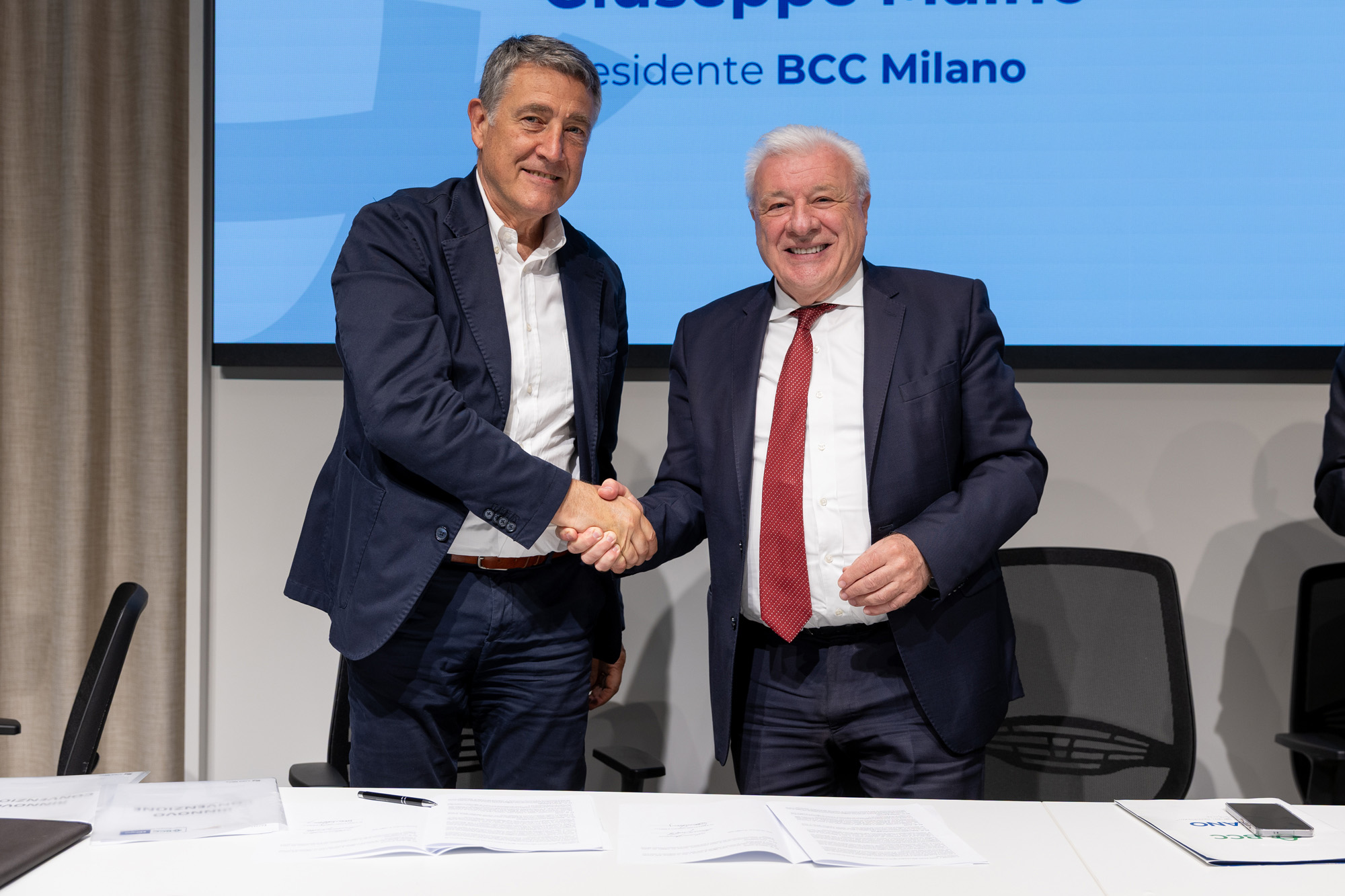 Il presidente Maino e il presidente Gualzetti