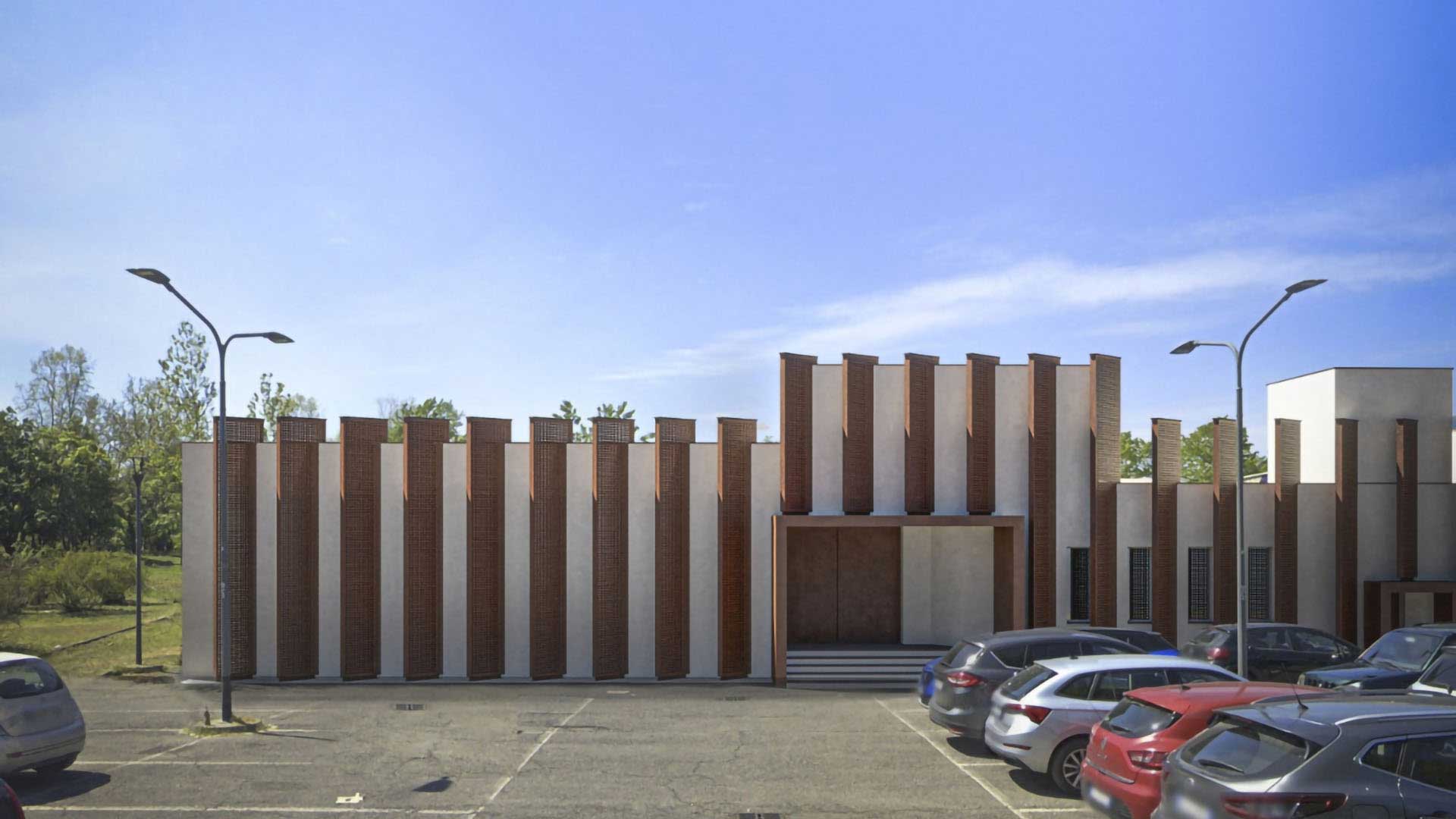 Un rendering della struttura, una volta completata