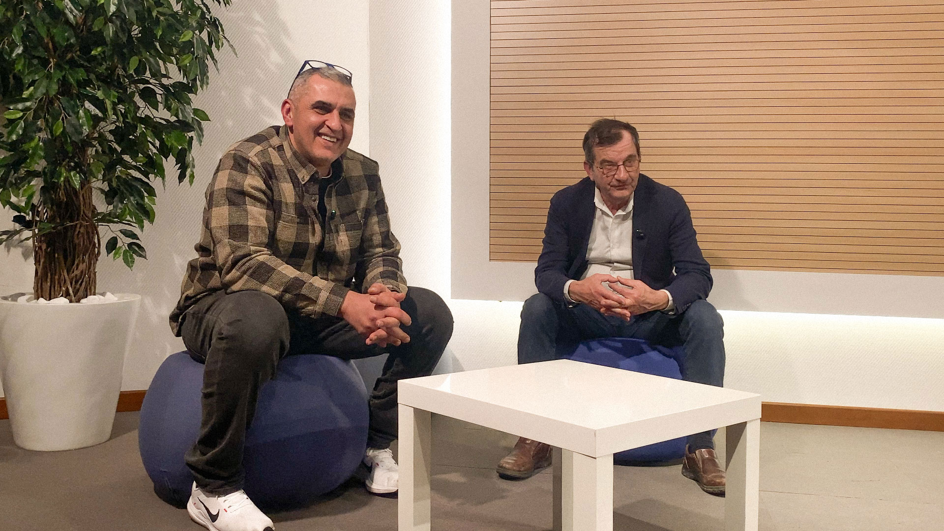 Guido Boldrin e Davide Mesfun durante l'intervista