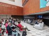 Il foyer del TAM che ha ospitato la conferenza stampa della Stagione 2025-2026 del Teatro Arcimboldi BCC Milano